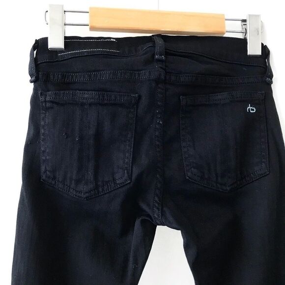 Rag & Bone Nero black Capri Skinny Jeans Size 23 - Picture 8 of 13
